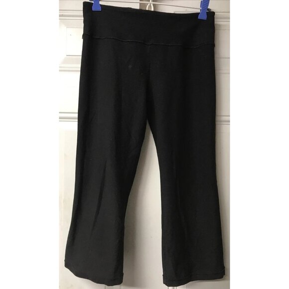 Lululemon Wunder Under CropBlack / Quilting Winter 11 Reversible Mid Rise Size 6 - Picture 4 of 5